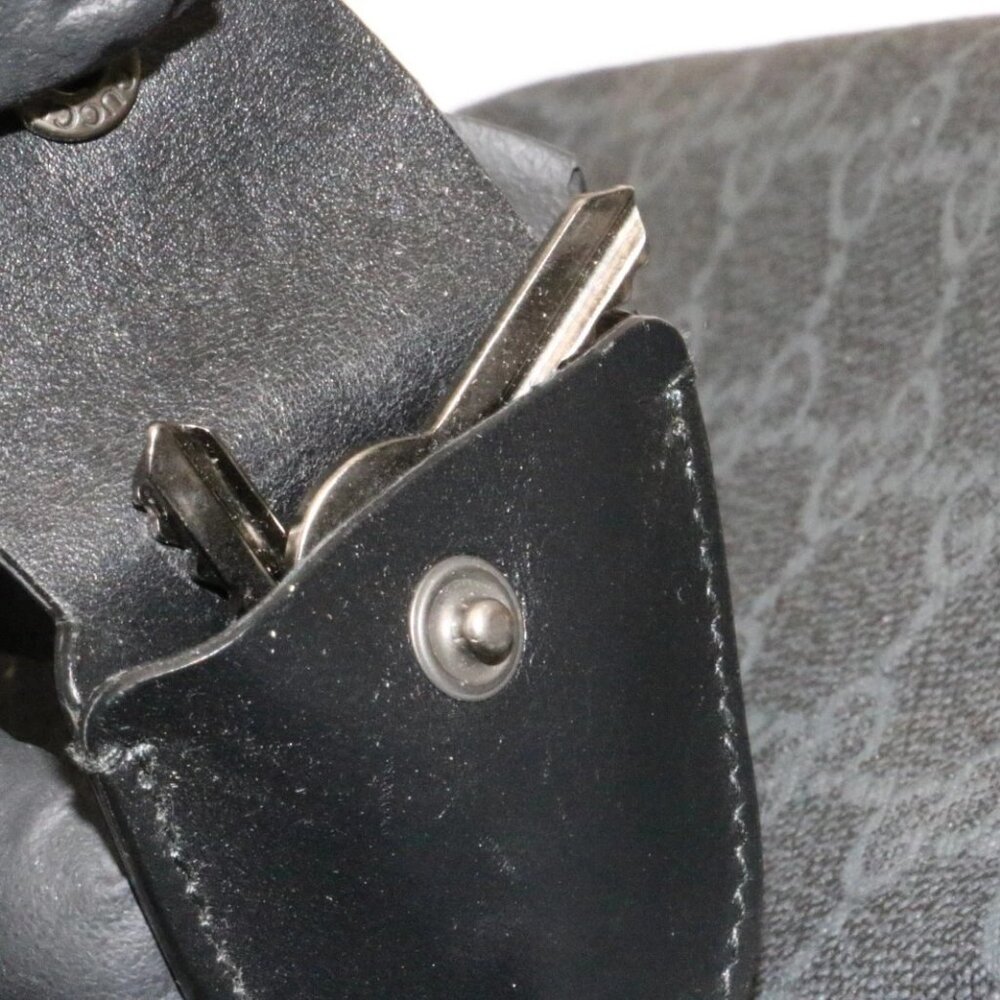 Gucci GG Supreme Monogram Medium Carry-On Duffle Bag - Black/Grey - Picture 5 of 16